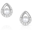 Cradled Sparkle Stud Earrings