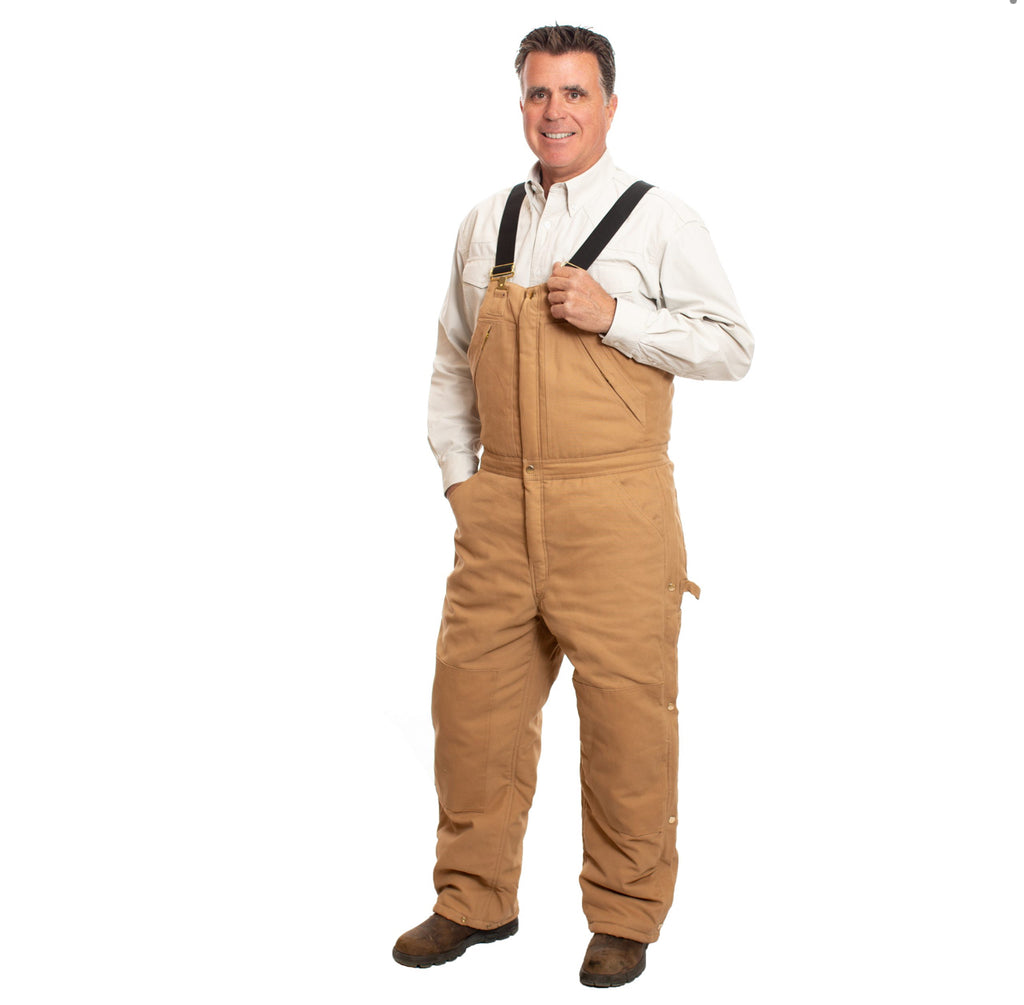 Wyoming Traders Canvas Bib Overalls with Quilted Lining