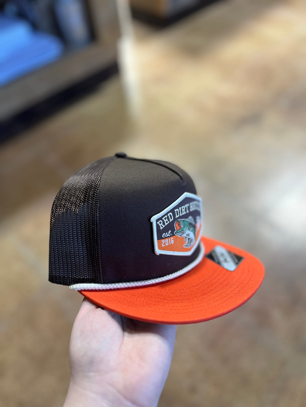 Brown Bass Red Dirt Cap