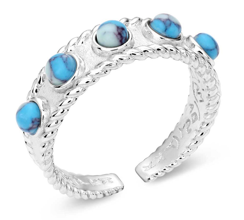 Pebbled Turquoise Ring