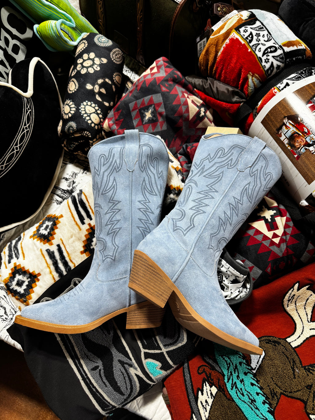 Dusty Denim Boots (3663)