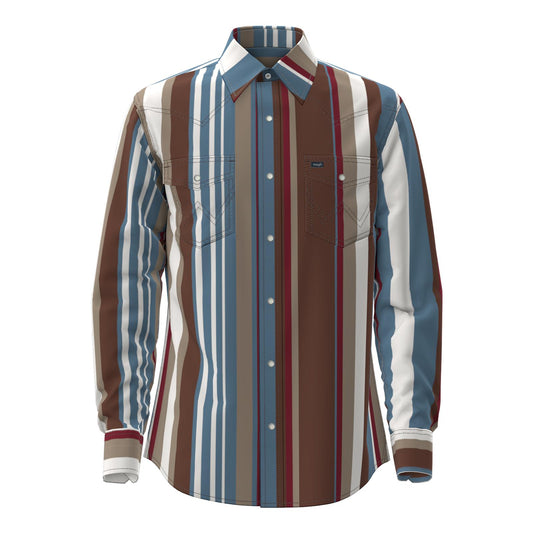 Wrangler® Long Sleeve Brushpopper Vintage Shirt - Regular Fit - Tan