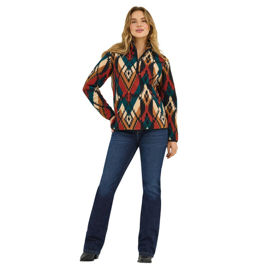 Wrangler Retro® Americana Sherpa Zip Pullover - Teal