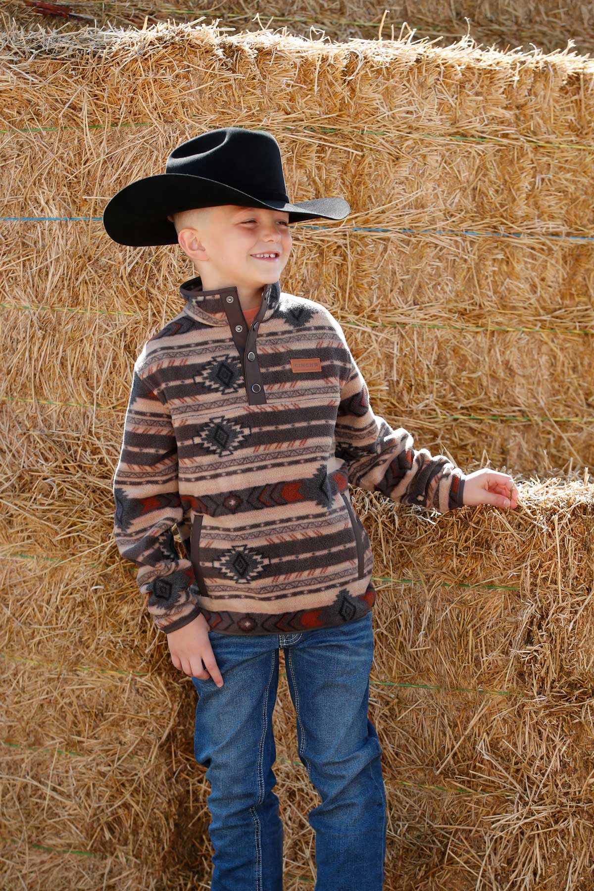 Boy’s Brown Aztec Pullover