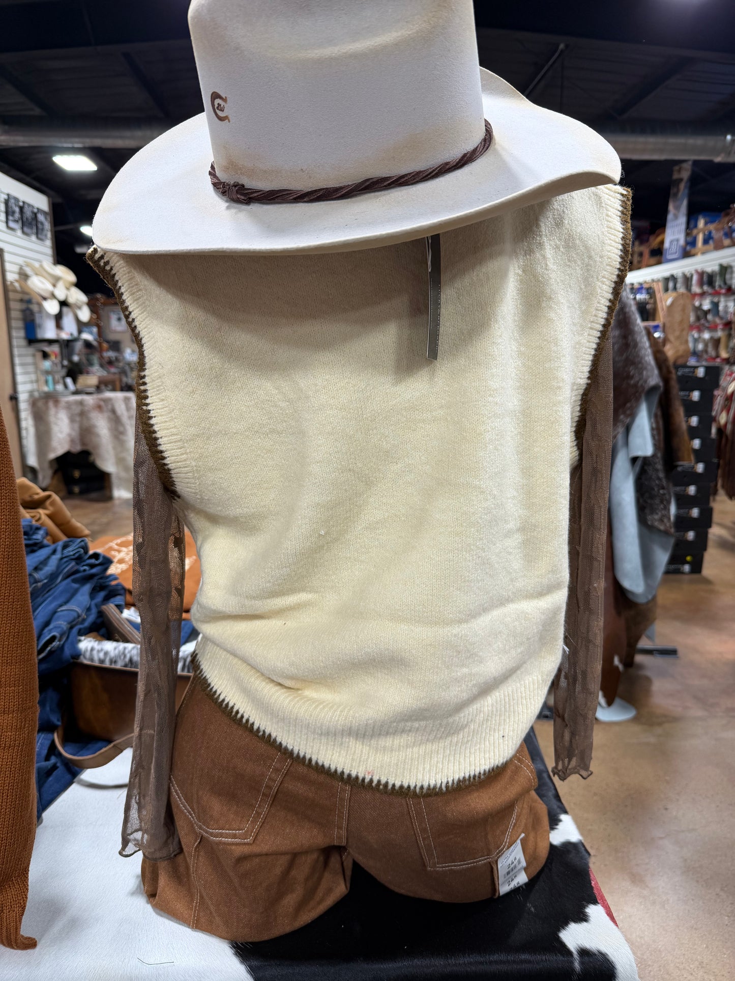 Cowboy Boot Sweater Vest