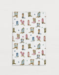 Thunderbird Boots in Blue Kitchen Towel