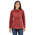 Wrangler Retro® Vintage Cowboy Snap Shirt - Burgundy