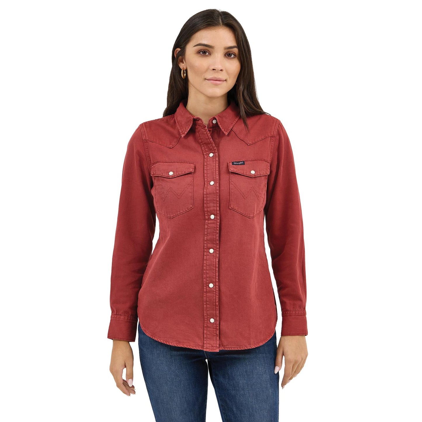 Wrangler Retro® Vintage Cowboy Snap Shirt - Burgundy