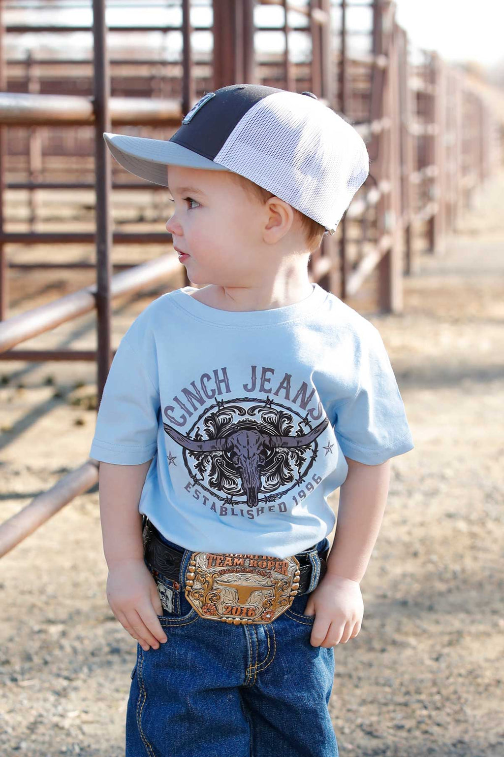 Boys Cinch Longhorn Tee