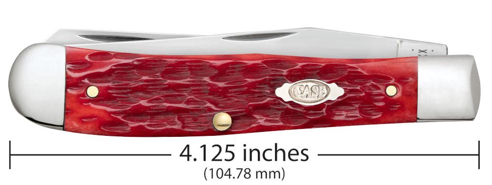 Peach Seed Jig Dark Red Bone CS Trapper with Pocket Clip (31957)