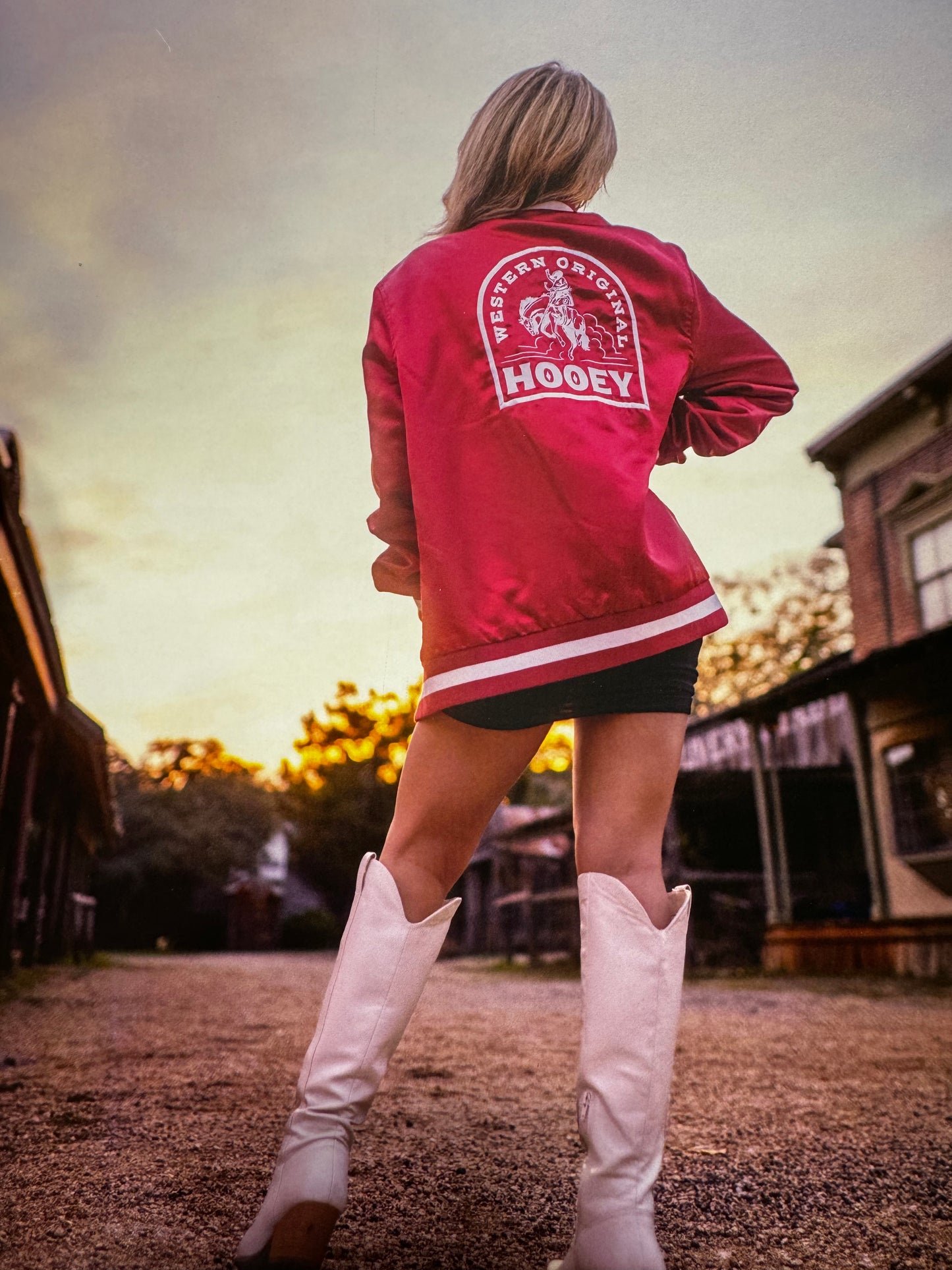 Hooey Red/White Bomber Jacket