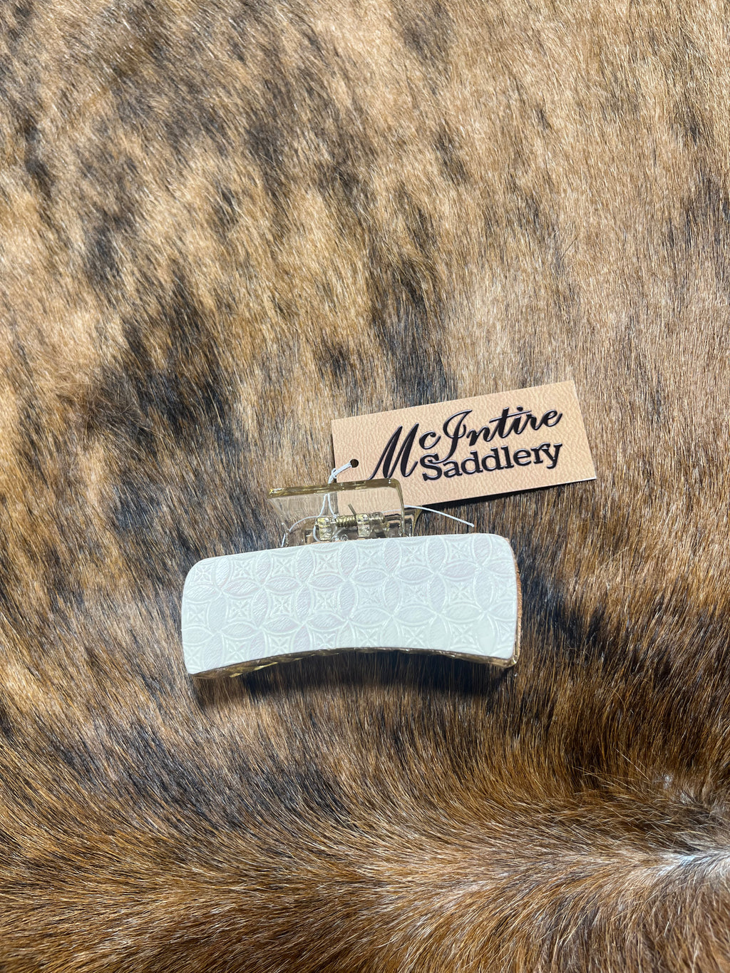 Leather hair clips