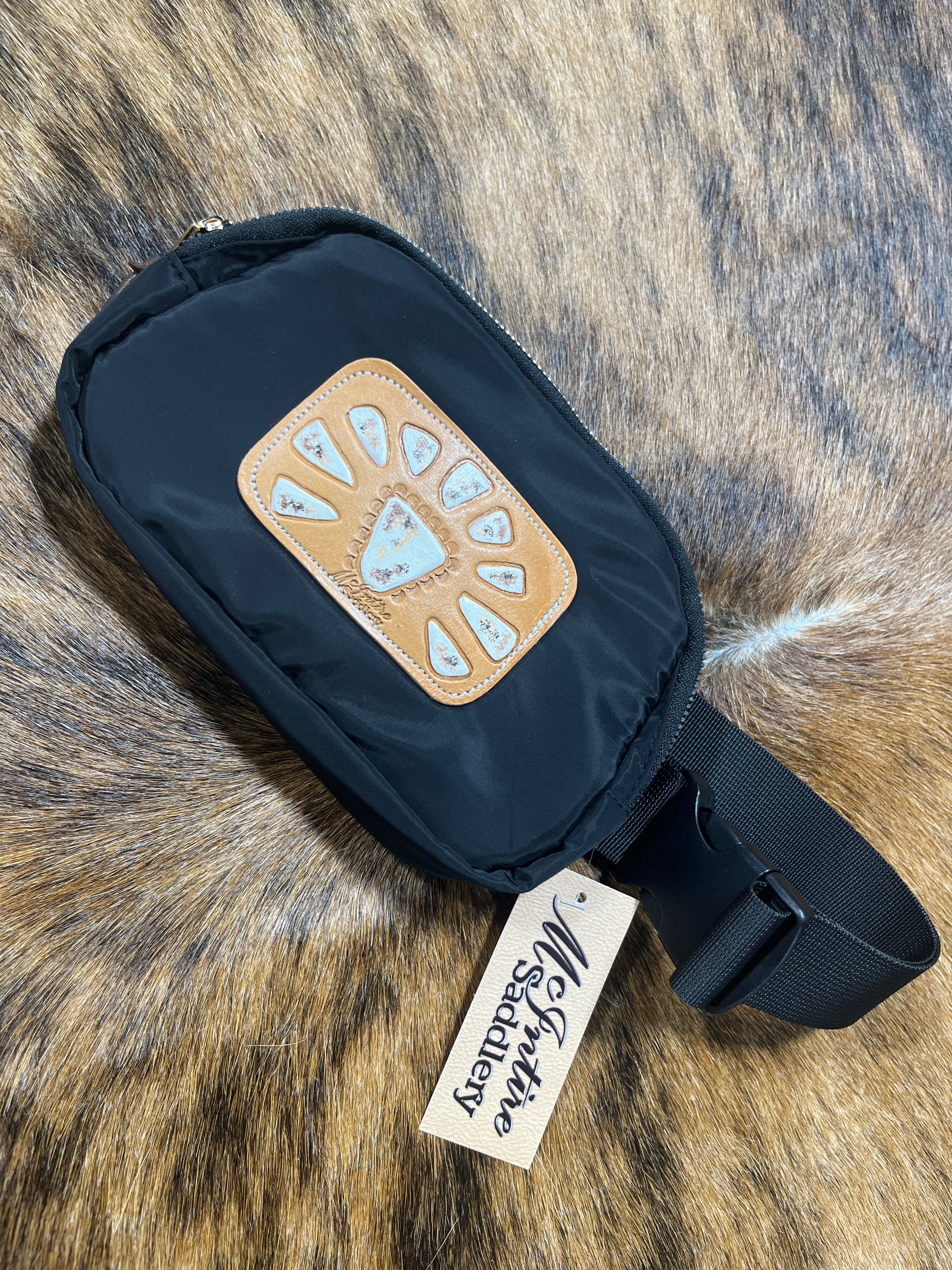 Leather Patch Belt Bags