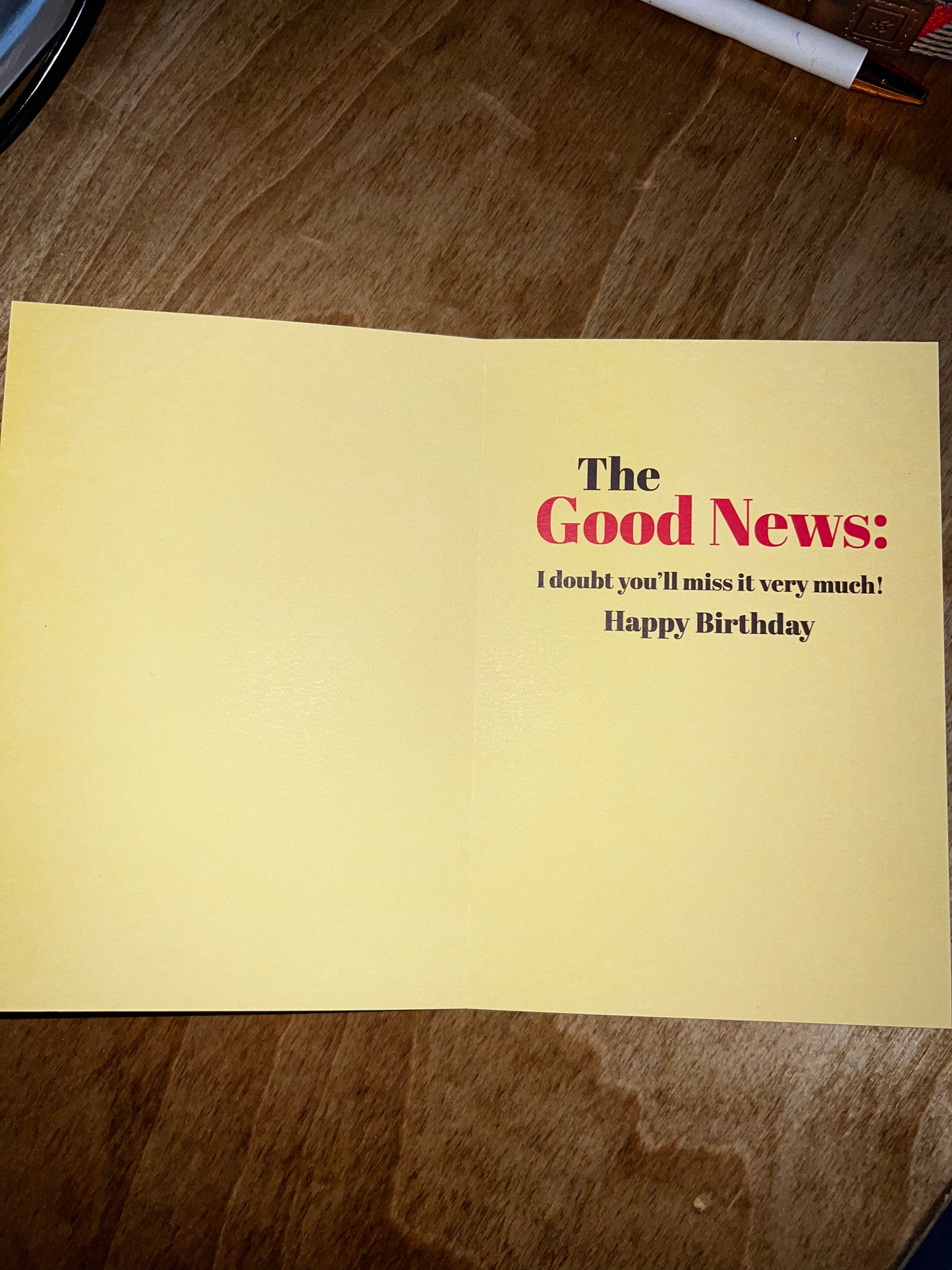 The Bad News: Birthday Card