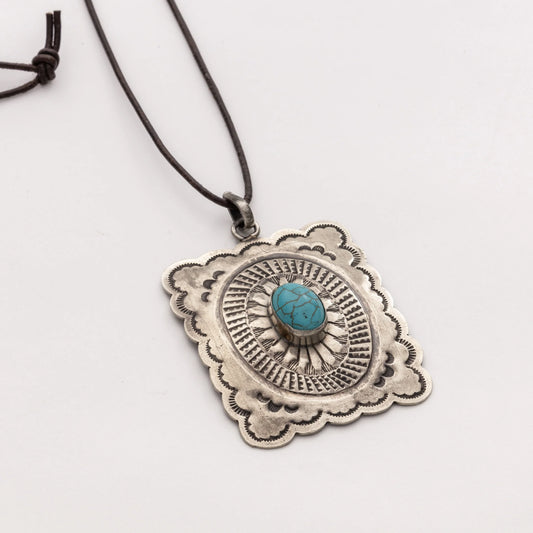 Stamped Scalloped Edge Pendant