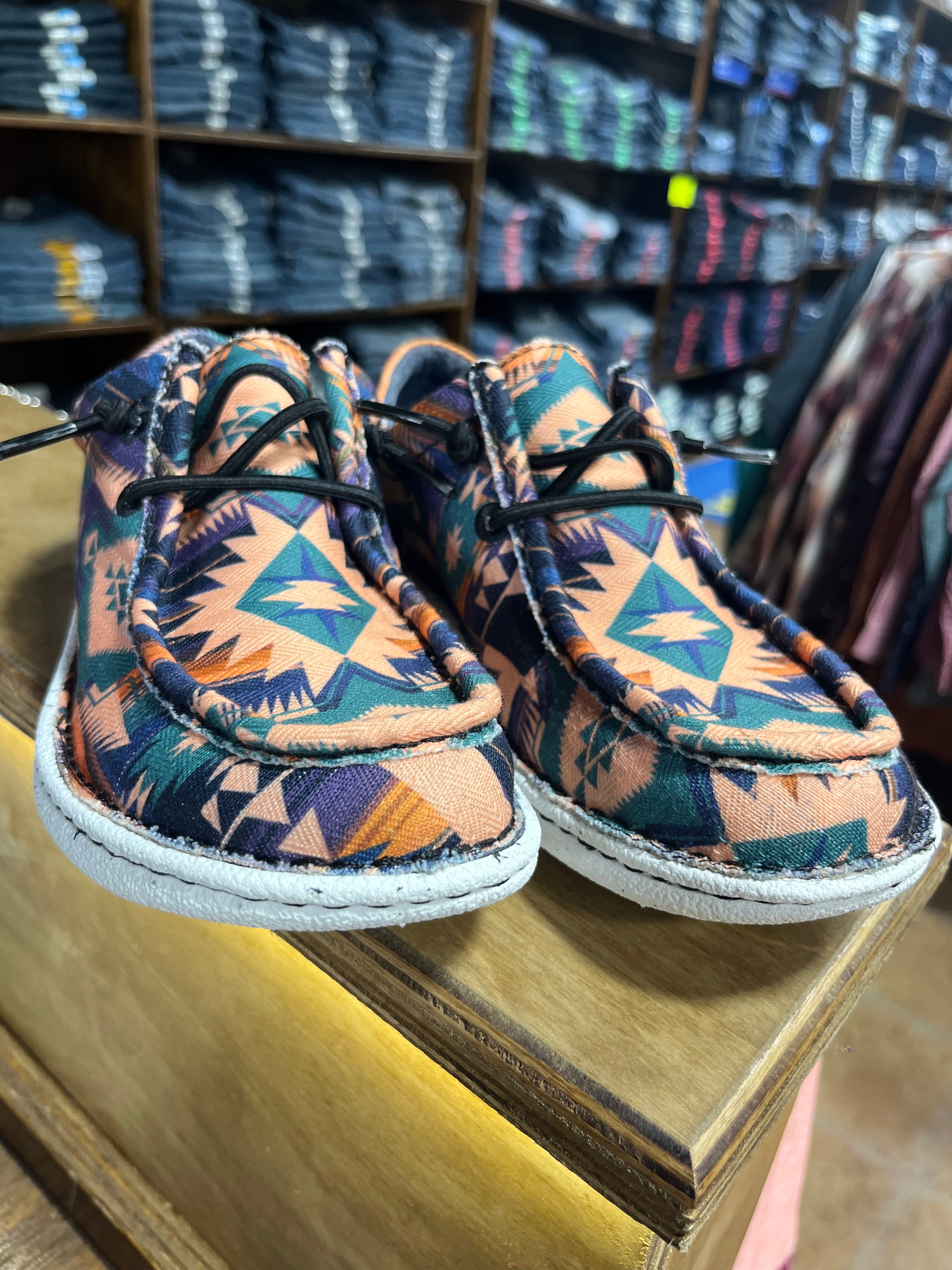 Hazer Brushpopper Textile Justin Women’s Mocc Toe (JL184)