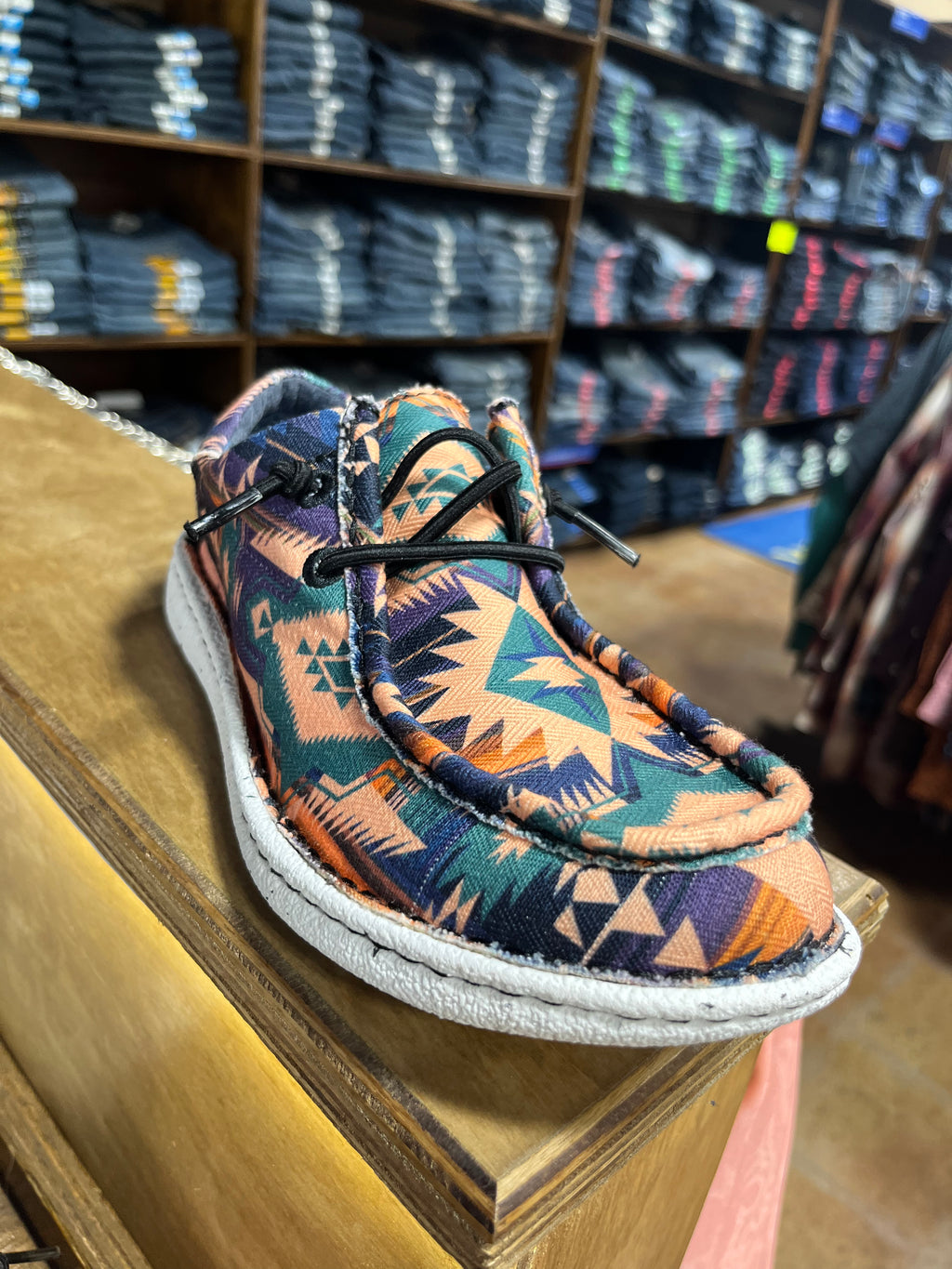 Hazer Brushpopper Textile Justin Women’s Mocc Toe (JL184)