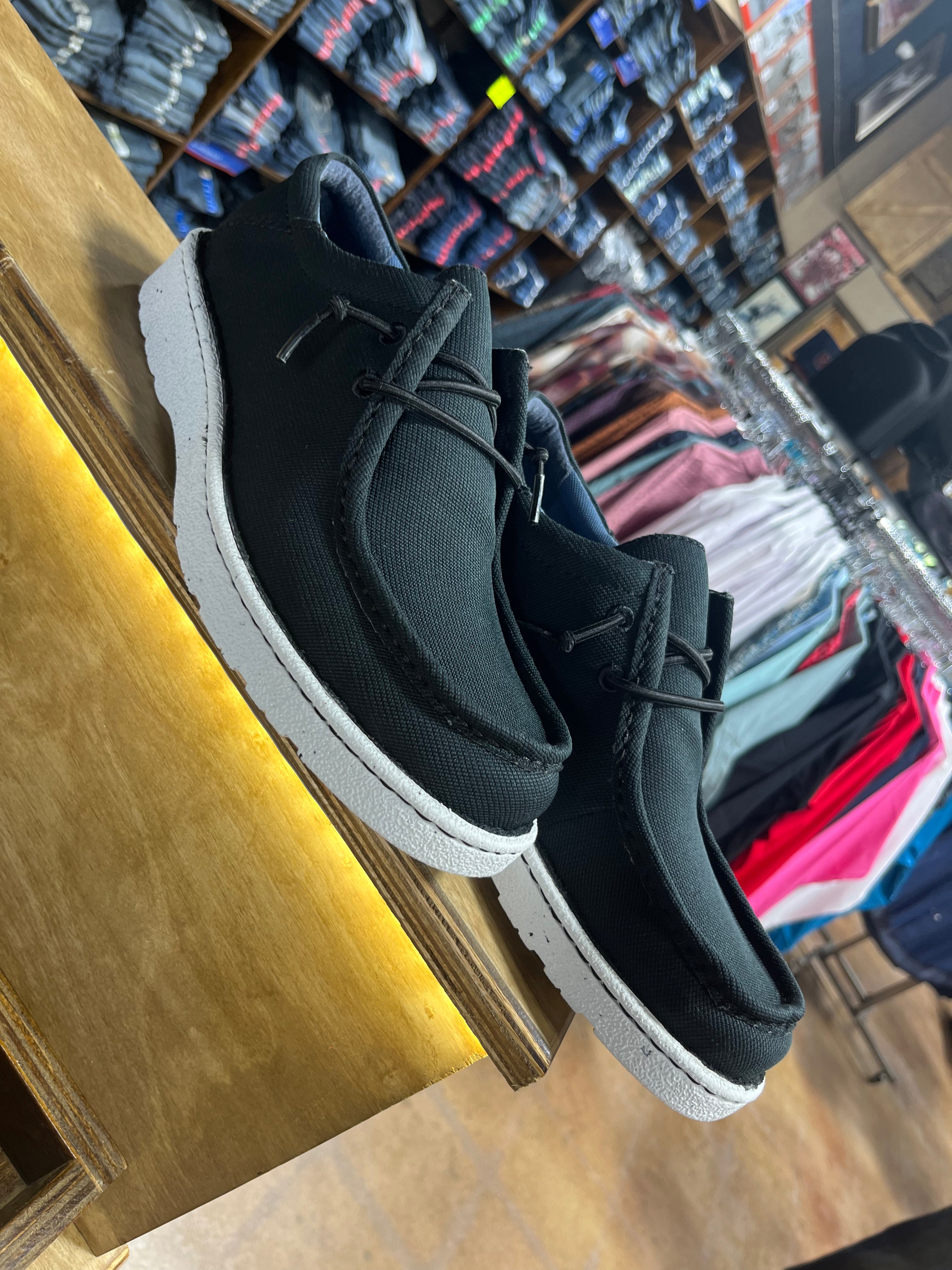 Men’s Justin’s Hazer Black Textile Moc Toe (Jm338)