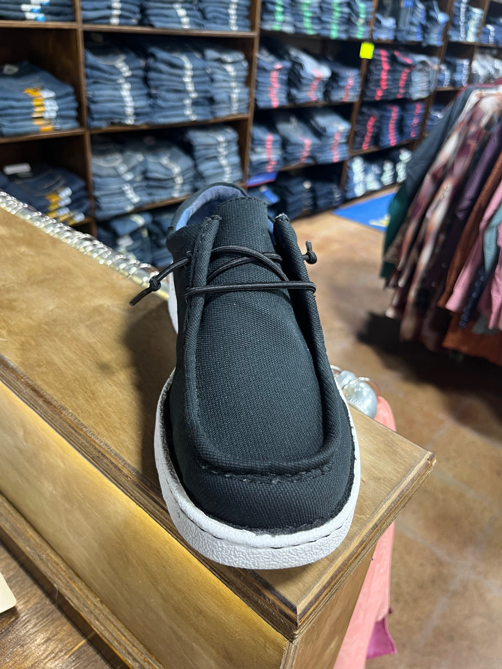 Men’s Justin’s Hazer Black Textile Moc Toe (Jm338)