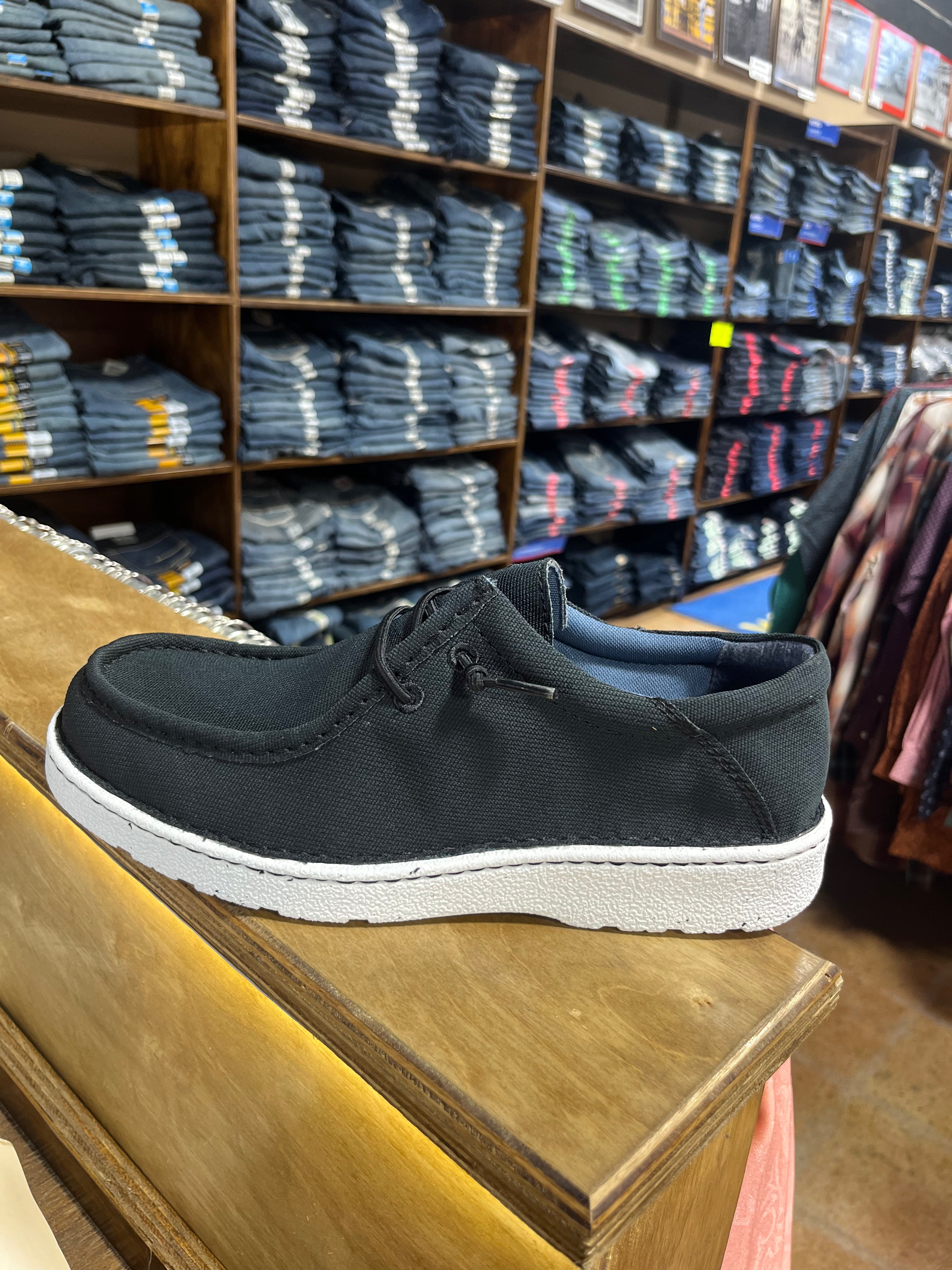 Men’s Justin’s Hazer Black Textile Moc Toe (Jm338)