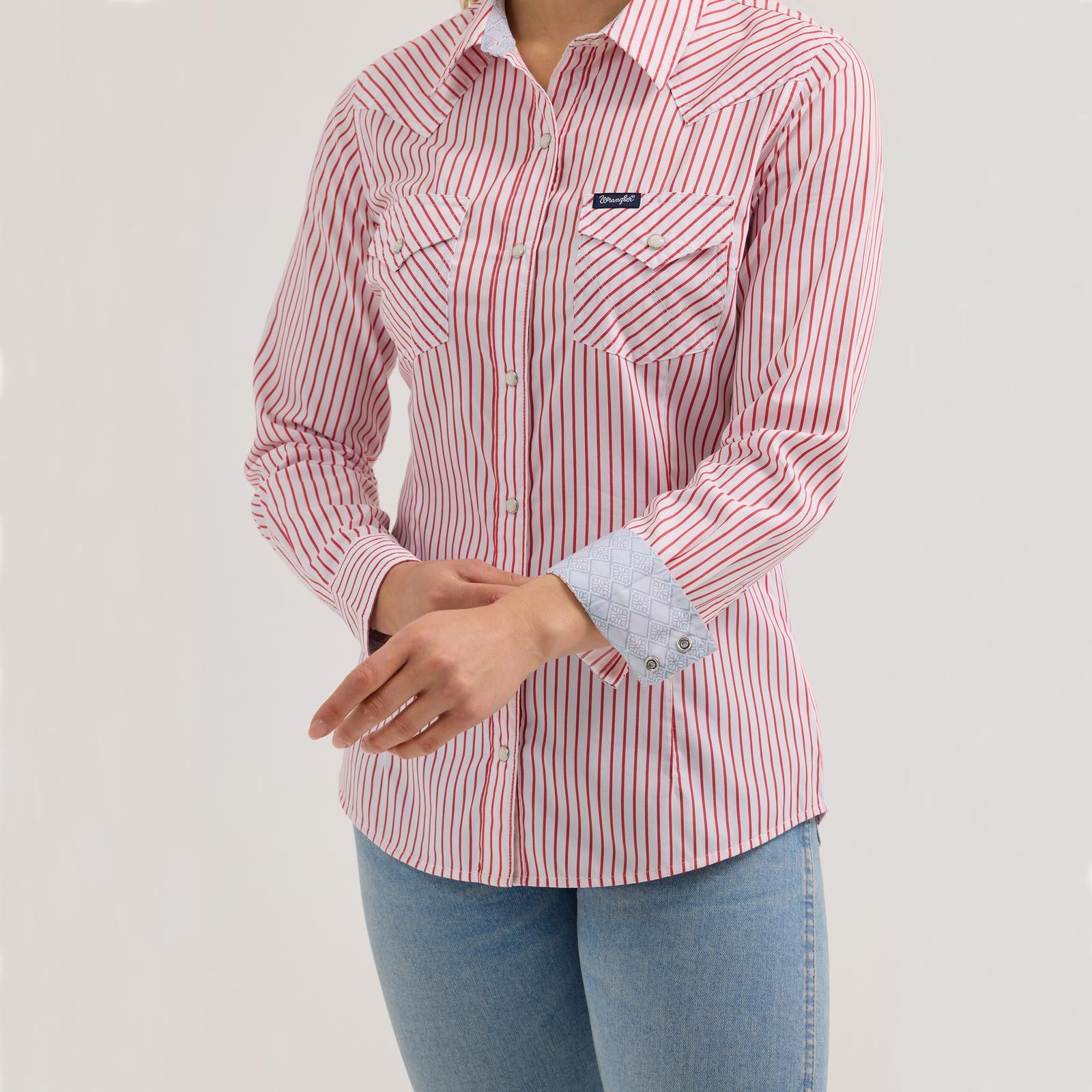 Wrangler Retro® Western Dress Snap Top - Red (4271)