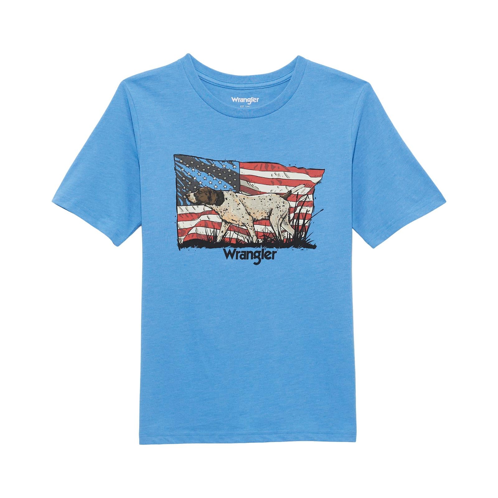 Wrangler® Boys Short Sleeve T-Shirt - Azure Blue Heather