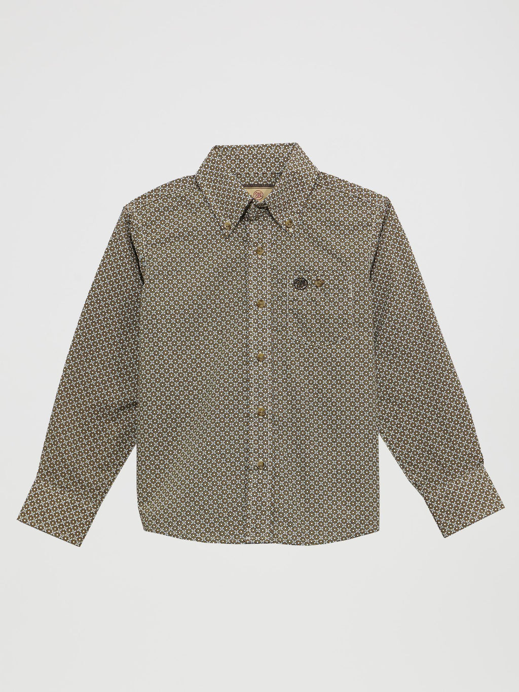 Boys Classic Long Sleeve Shirt - Brown (7042)