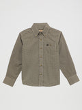 Boys Classic Long Sleeve Shirt - Brown (7042)