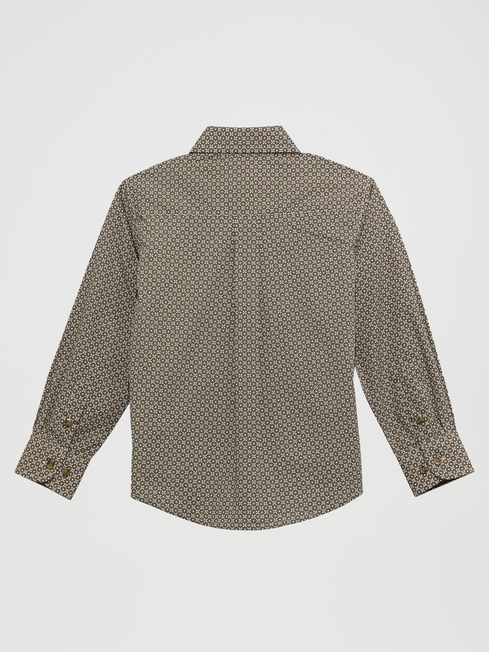 Boys Classic Long Sleeve Shirt - Brown (7042)