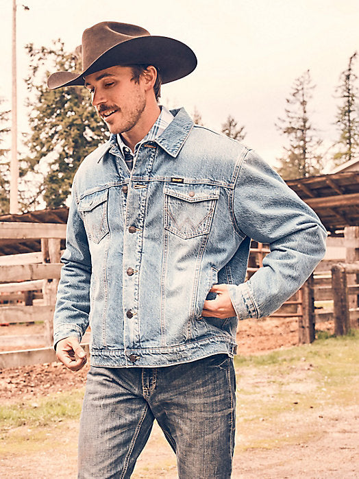 Men’s Wrangler Sherpa Lined Denim Jacket
