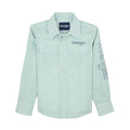 Boys Wrangler Logo Teal Shirt (7718)
