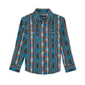 Boys Turquoise Checotah LS Shirt (7720)