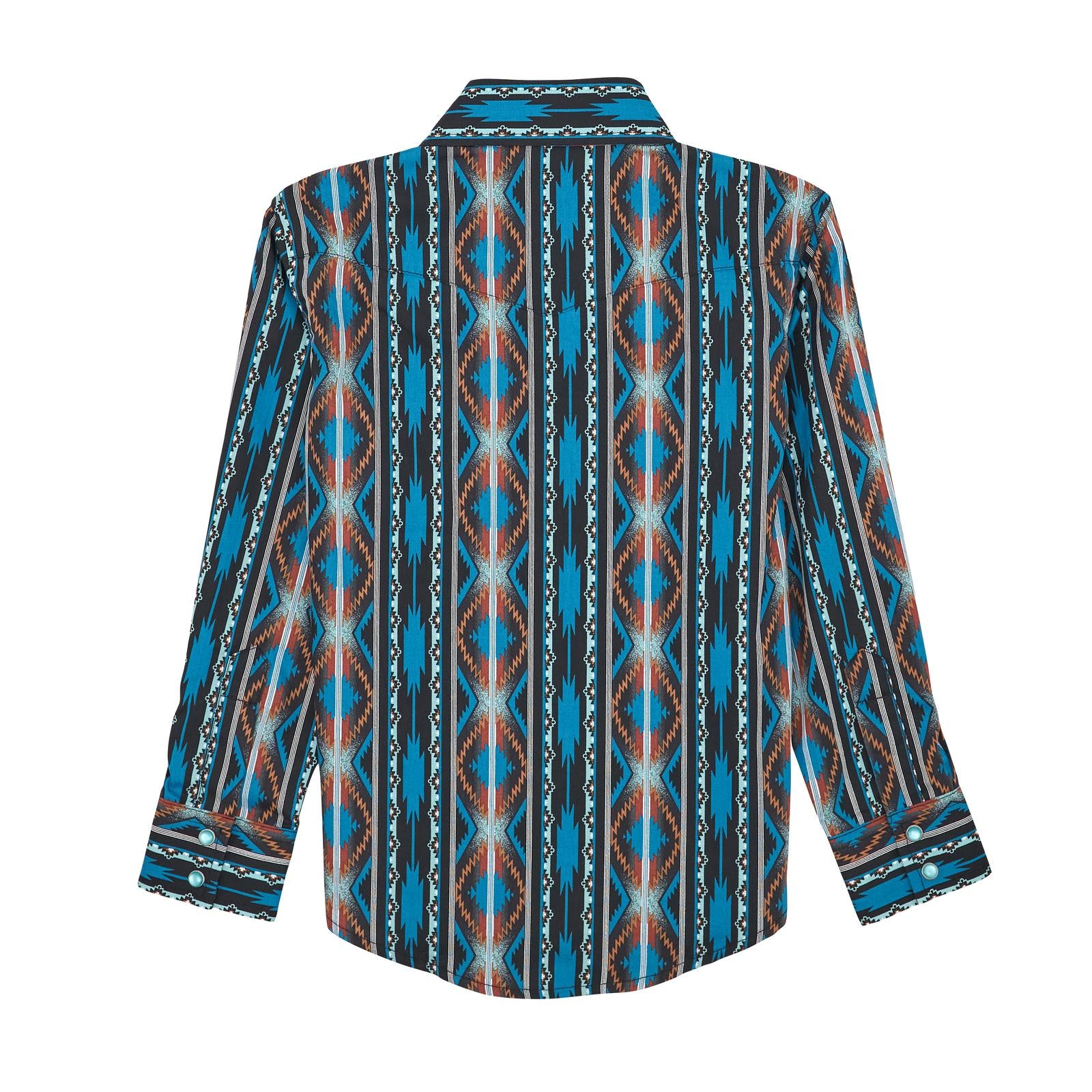 Boys Turquoise Checotah LS Shirt (7720)