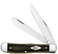Case Smooth Black & Green Natural Canvas Micarta® Trapper (23470)