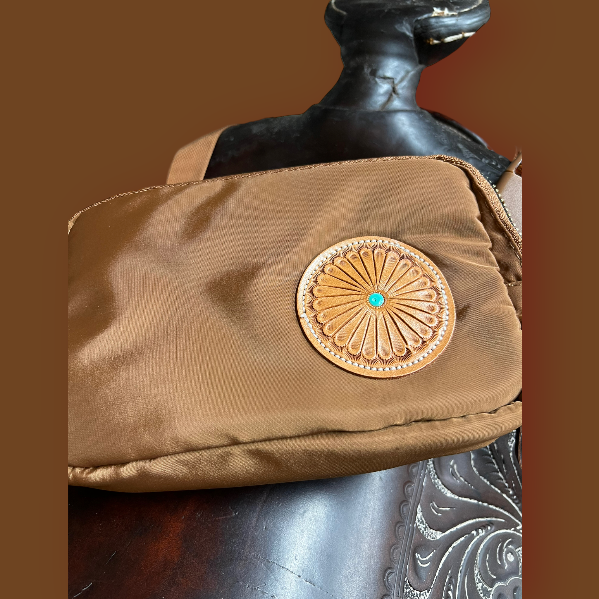 Leather Patch Belt Bags