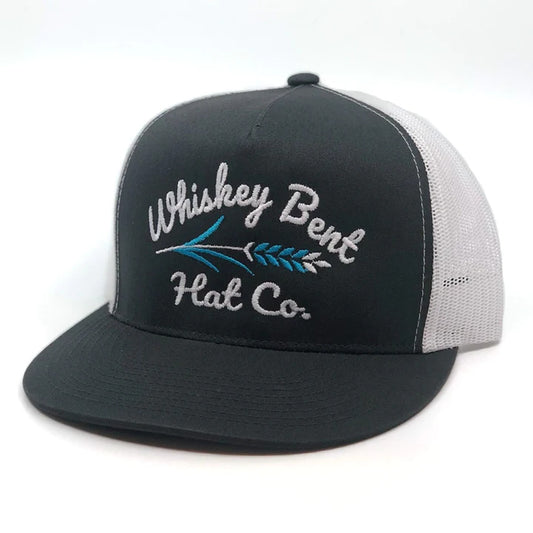 Whiskey bent blue and white wheat cap