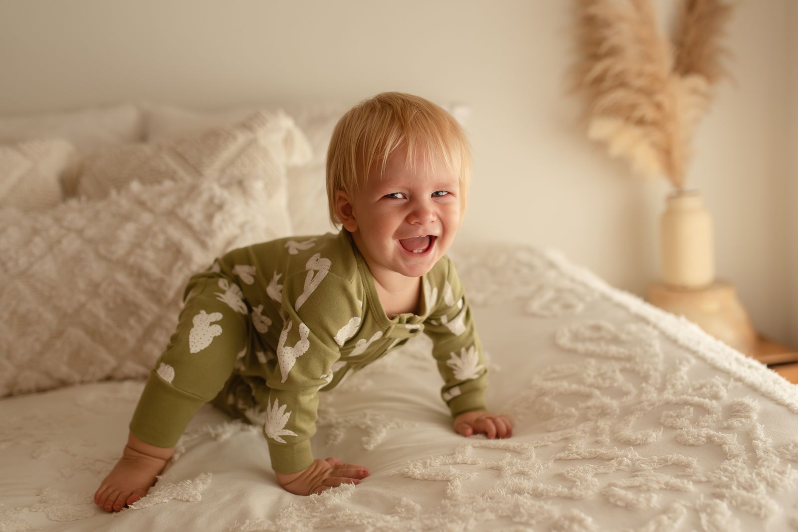 Sage Cactus Footless Romper