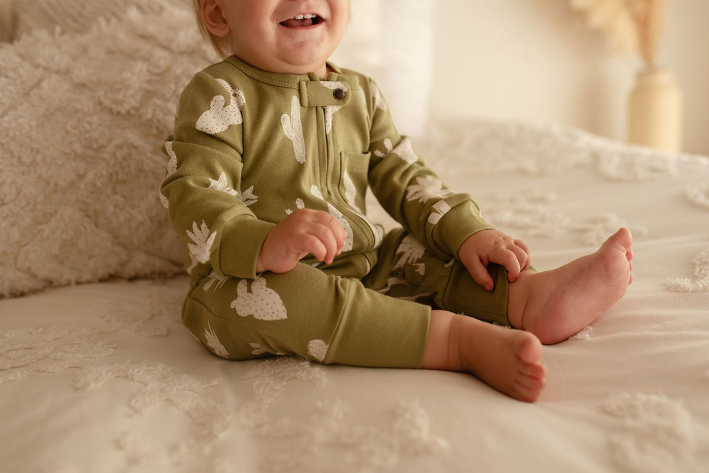 Sage Cactus Footless Romper