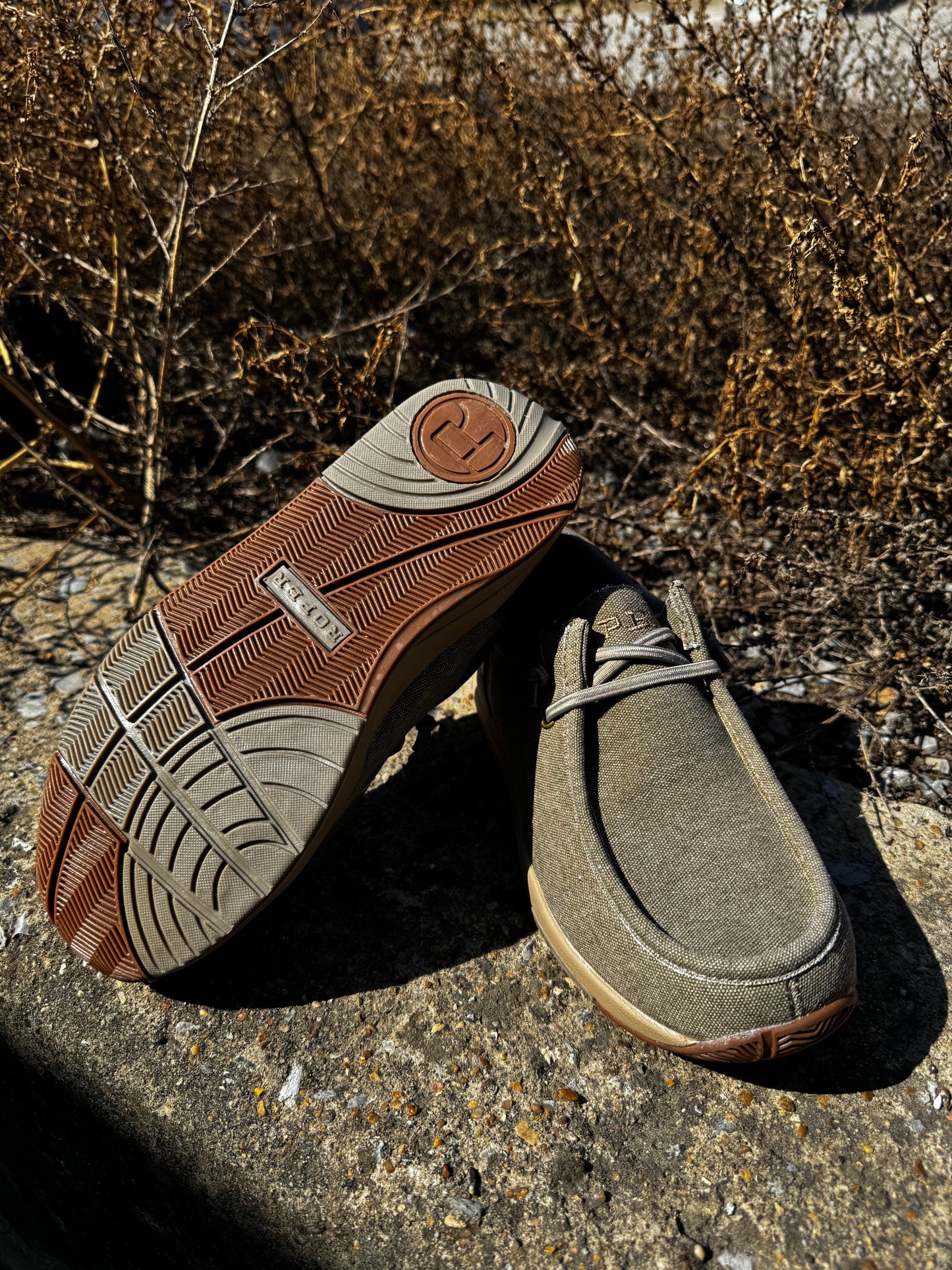 Tan Canvas Roper Shoe