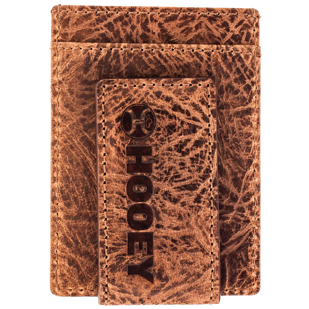 Sawyer hooey ostrich print money clip