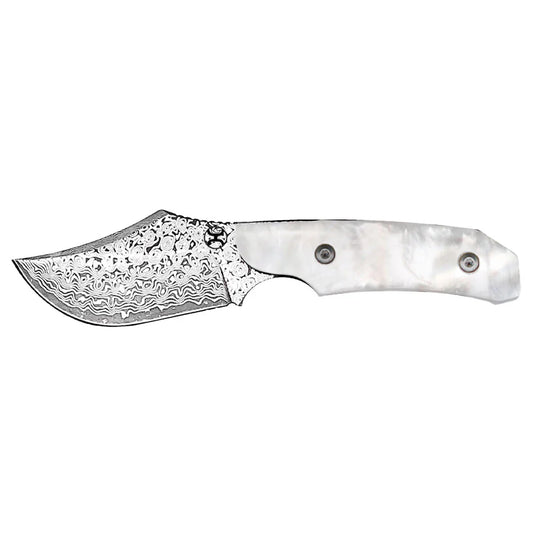 Domino white skinner fixed blade