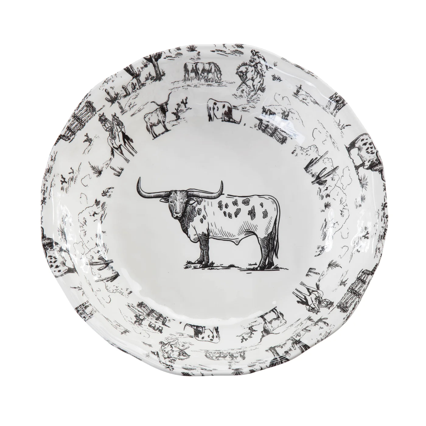 Ranch Life 14 PC Melamine Dinnerware Set