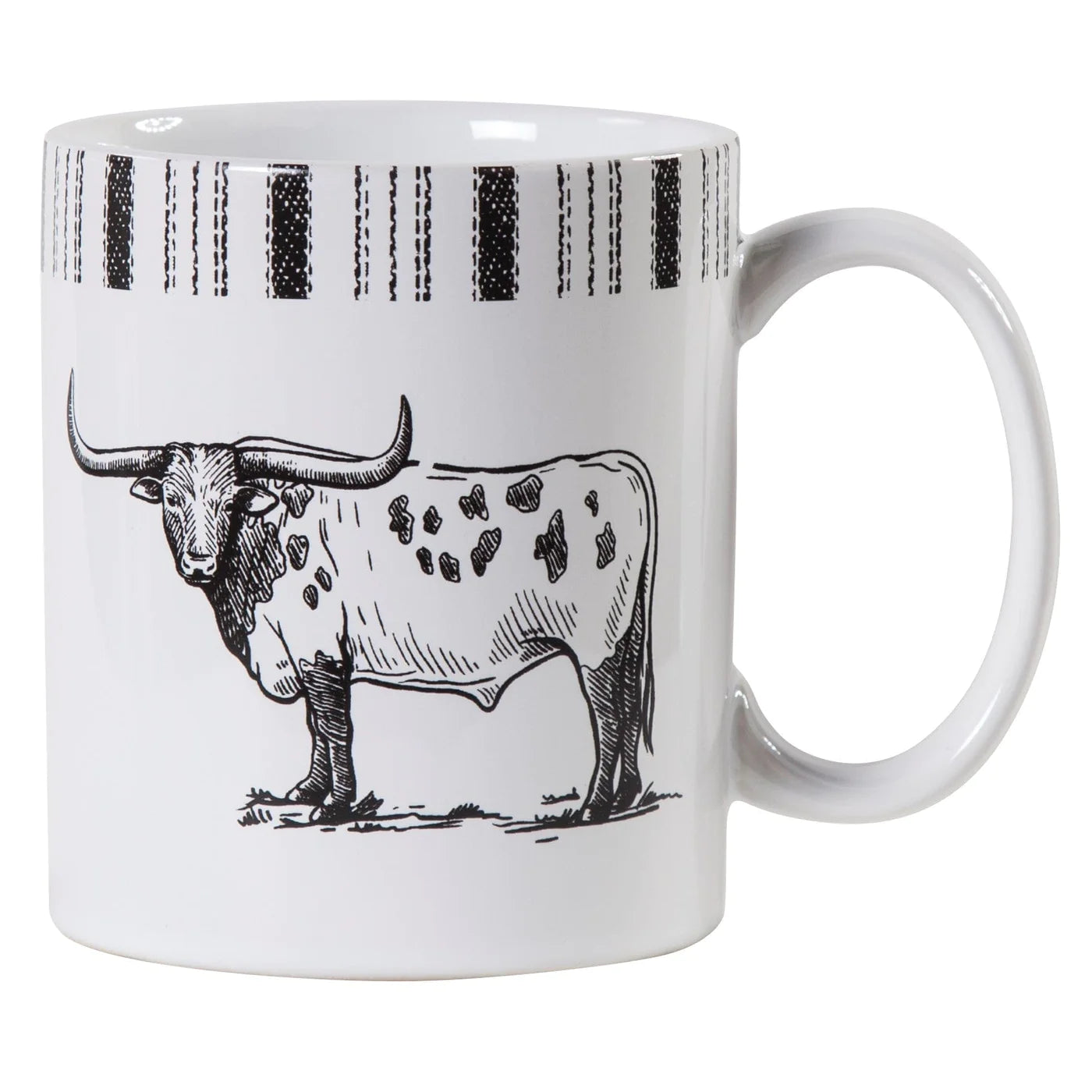 Ranch Life Longhorn Mugs, Set of 4