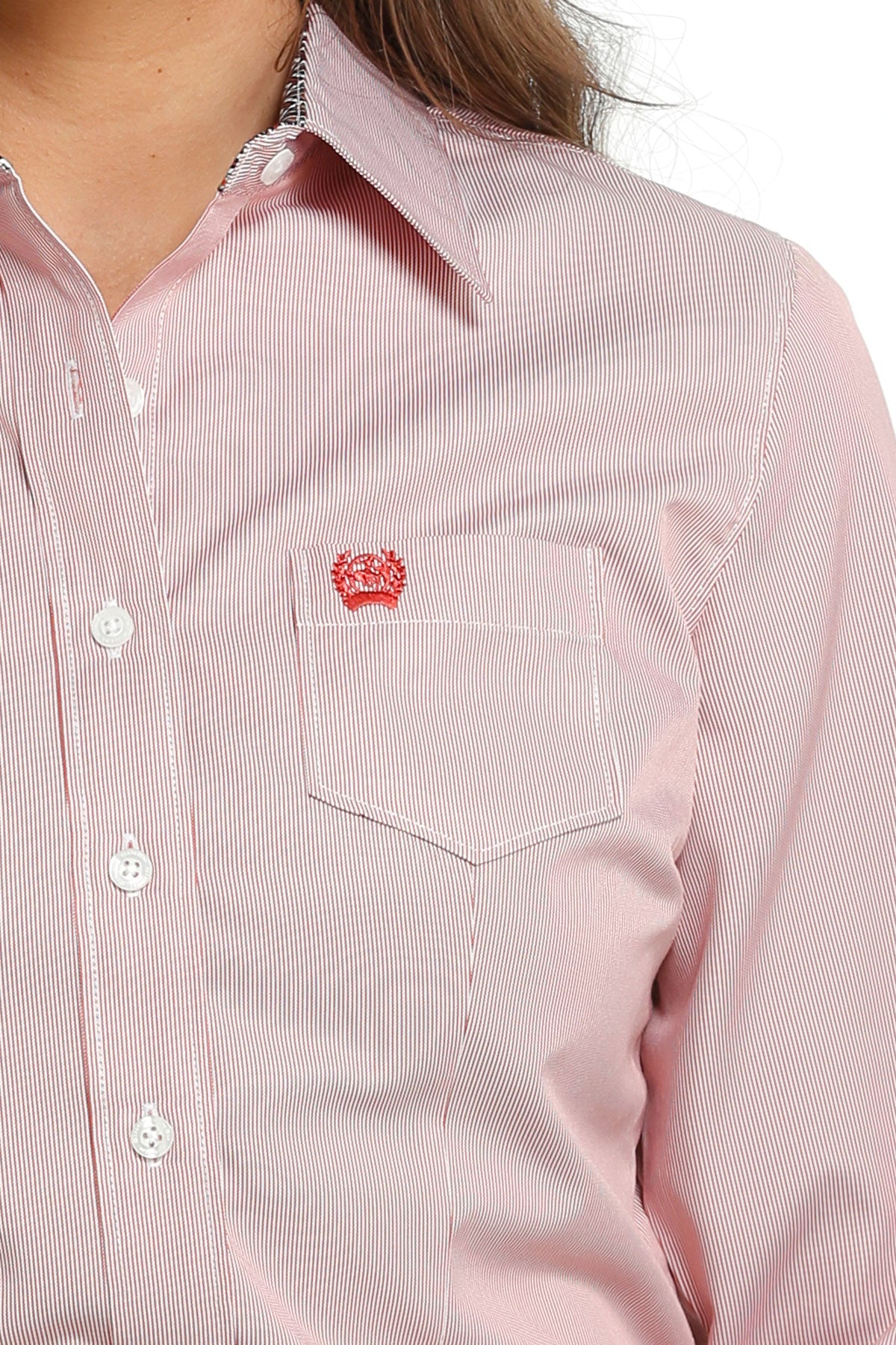 Red hot sale pinstripe shirt