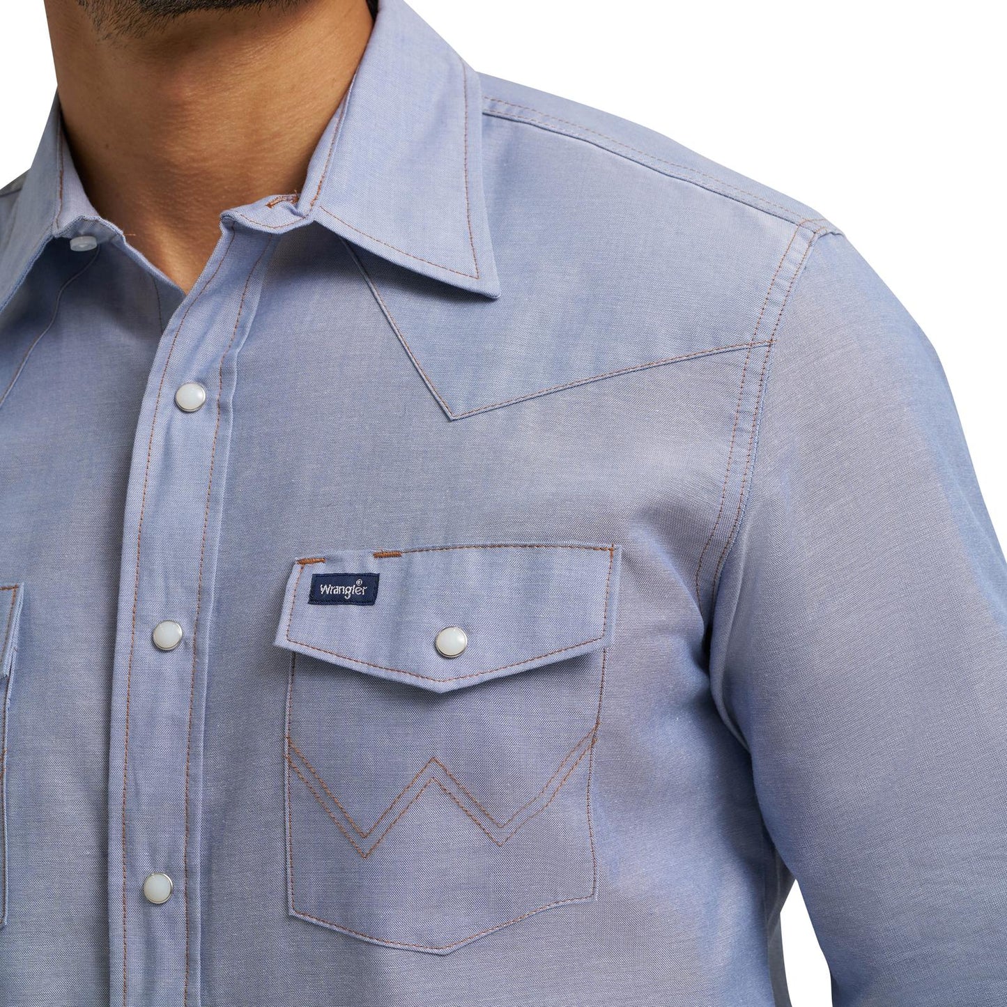 Wrangler Cowboy Cut Chambray Long Sleeve Shirt (70330)