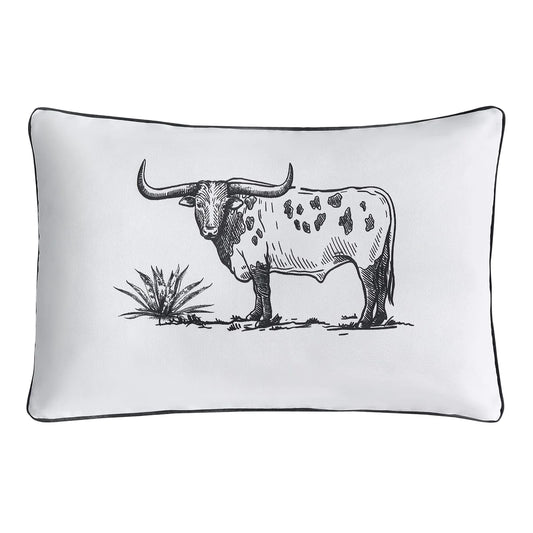 Ranch Life Steer Indoor/ Outdoor Pillow