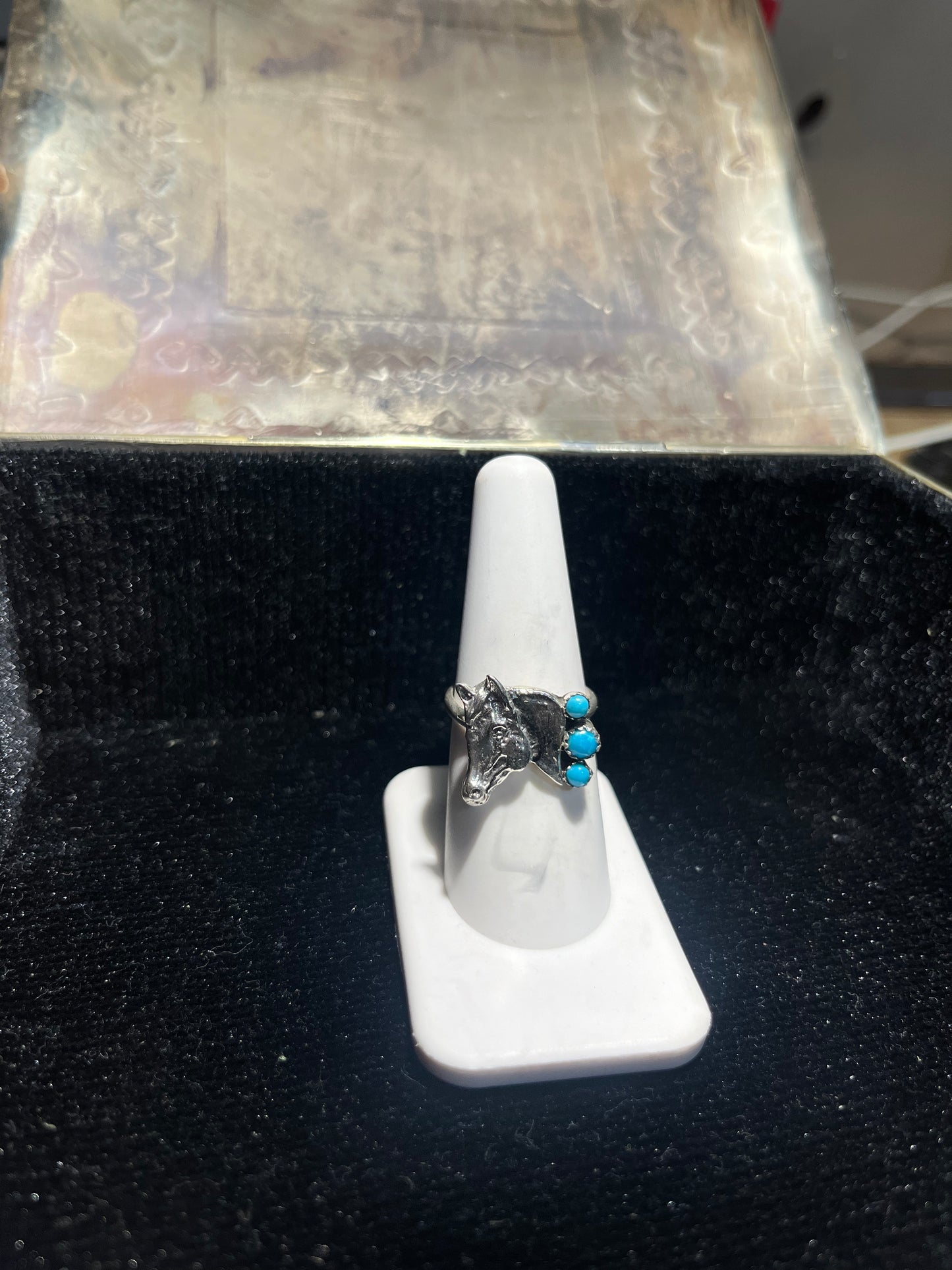 Turquoise Horse Ring