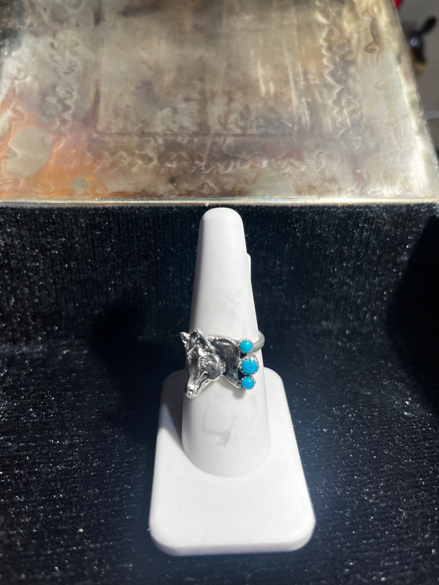 Turquoise Horse Ring