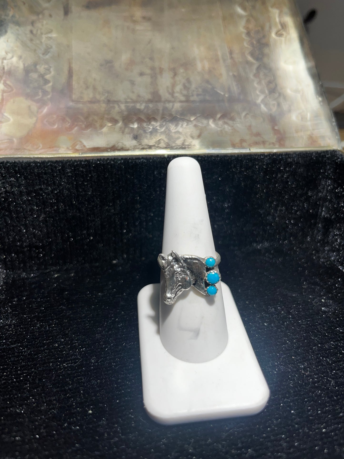 Turquoise Horse Ring