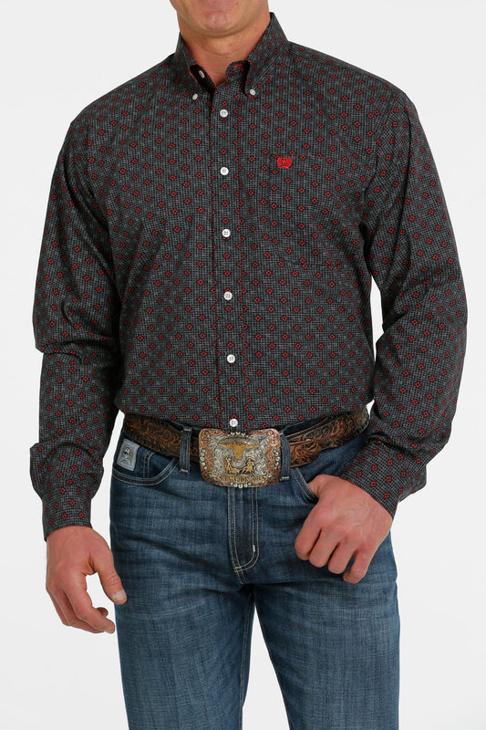 Men’s Cinch Classic Black & Red Pattern (5550)